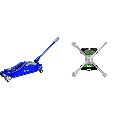 MICHELIN Cric Hydraulique Rouleur 1,8T & MOTORKIT Croix Fixe Clé à Roue CS10