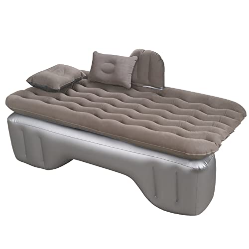 Miniatura 2 de Sinbide Colchón Coche Hinchable Colchón Sofá Hinchable Con Bomba De Aire Eléctrica Y Almohadas Adecuado Para Adultos Y Adolescentes Gris