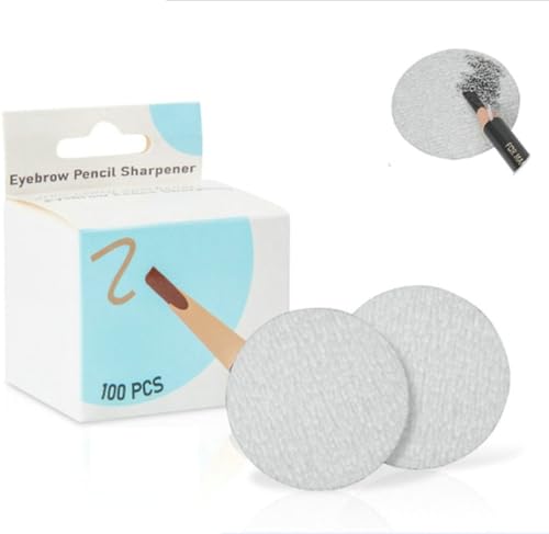 HOTWE Sandpapers Sharpener - 100 Pieces Sandpaper Pads for Sketch Pencil, Crayon, Eyebrow Pencil, Charcoal Pencil Pointer for Artists and Students