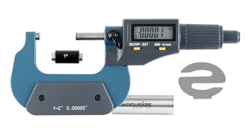 Accusize Industrial Tools 1-2''/25-50mm x 0.00005'' 2 Keys Electronic Digital Outside Micrometer, mm/Inch, Metric/Imperial, Md71-0002 by Accusize Industrial Tools - Image 3