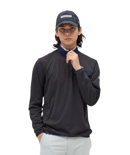 [マンシングウェア] カットソー 長袖シャツ ハーフジップ クーリング ストレッチ ゴルフ MG5FSW20M メンズ BK00(ブラック)