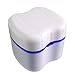 Strong Denture Box with Simple Retrieval Tab, Perfect To Safe Guard Dentures and Valuables, Easy To Open, Store and Retrieve (True Blue)