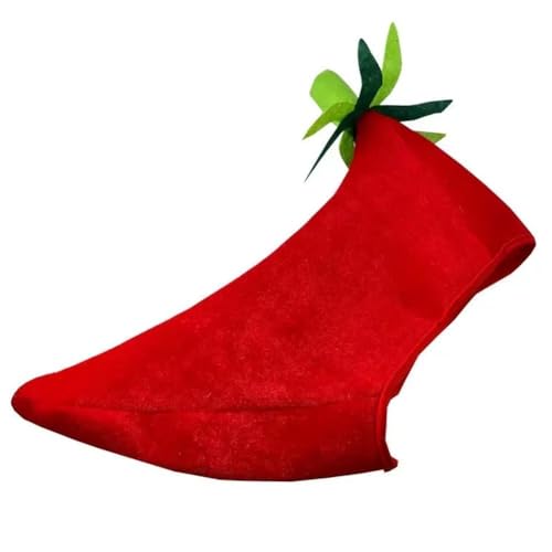 HiyyFloy Sombrero De Pimiento De Felpa, Sombrero De Disfraz De Pimiento Rojo, Accesorios De Disfraz para Adulto, Disfraz De Halloween