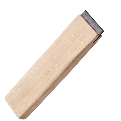 Cabinet Scraper Burnisher Tool - Made of Beech Wood handle and Ultra Hard Tungsten Steel （HRC 88+）- Use for Card Scraper Burnishing,Knives and Scissors Sharpen and other Woodworking Applications