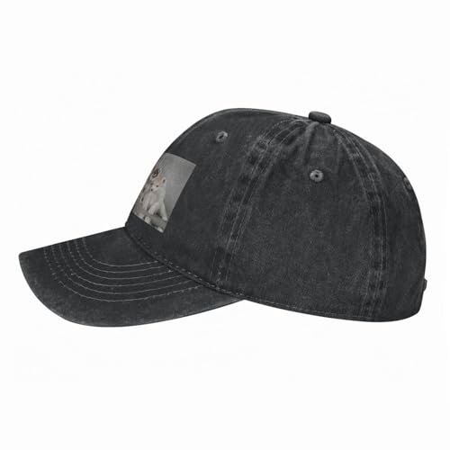 ALLiYa Lovely Dogs Casquette de baseball en denim délavé pour adulte Casquette de baseball régulière pour course à pied et entraînement quotidien, Noir , Taille unique – vue 3