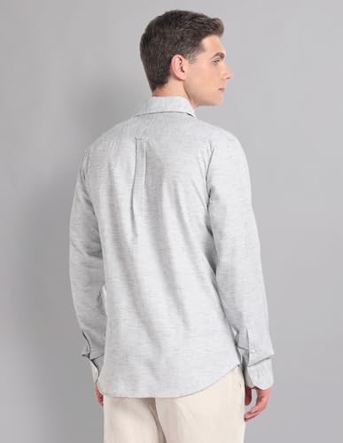 Image of Arvind Modern Slim Fit Heathered Summer Shirt