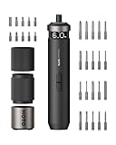 HOTO PixelDrive Tournevis électrique, écran intelligent, 6 réglages de couple (0,5-6 N·m), 30 embouts hexagonaux 1/4'', LED, pour électronique et réparations domestiques