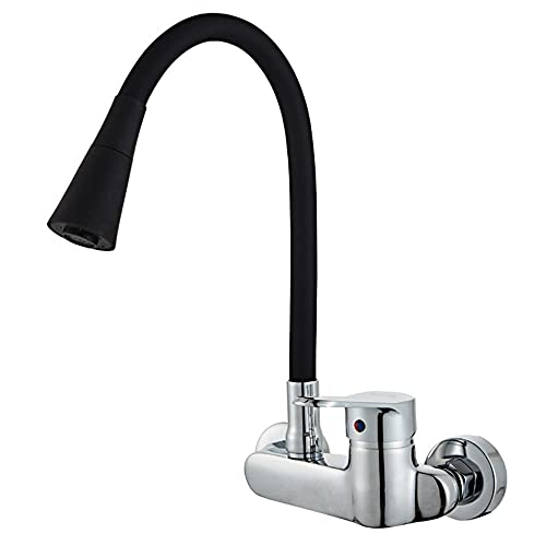 Robinet mural en cuivre rotatif pour cuisine et salle de bain
