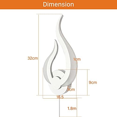 Lightsjoy 10W Dimmable Led Wall Light Indoor Plug in Wall Light for Living Room Stepless Dimming Acrylic Wall Lamp for Bedroom Office Dining Room Hallway Wall Lighting Fixture with Switch - Right