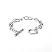Produktbild Quiges Damen Charm Armband aus 925 Sterling Silber mit Herz- und Stangenschloss 20cm