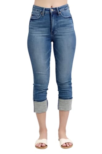 Judy Blue Skinny Cuffed Capris