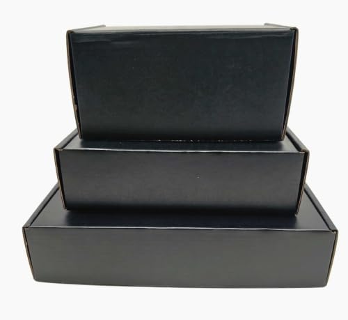 Cajas de almacenamiento de cartón negro para organizar tu tienda online 2
