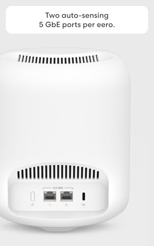 Image of Amazon eero Pro 7 tri-band mesh Wi-Fi 7 router (newest model) - Supports internet plans up to 5 Gbps, Coverage up to 8,000 sq. ft., 4-pack