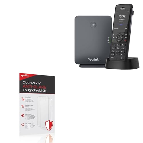 BoxWave Screen Protector Compatible With Yealink W78P - ClearTouch Anti-Glare ToughShield 9H (2-Pack), Anti-Glare 9H Tough Flexible Film Screen Protector