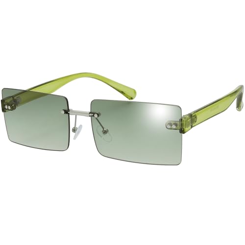 Image of The Fresh Minimalist Small Rectangular Sunglasses Clear Eyewear - Exquisite Packaging