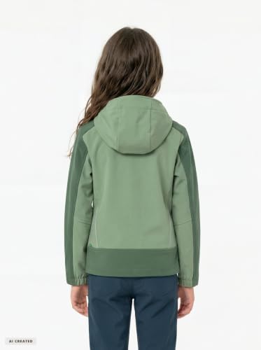 VAUDE Softshell Jacke Kids Rondane IV in - hochwertige Outdoorjacke, wind- und wasserabweisende Regenjacke mit Kapuze… – Ansicht 4