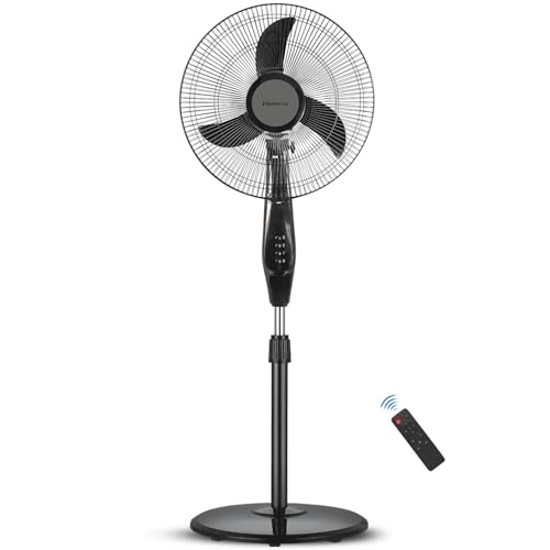Image of Blueberry's LEE 35-Watts 400-mm BLDC Pedestal Staing Fan,7-Speed Remote with Oscillation,Timer, Sleep,Ideal for Home & Office 2-Year Warranty (Midnight Black)