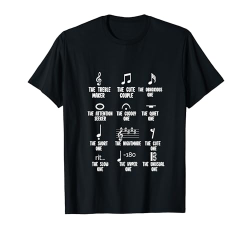 Camiseta de notas musicales divertida Definición de símbolos musicales Camiseta