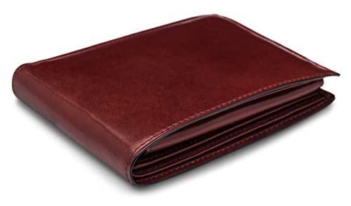 Bosca Men's Leather Wallet with Removable ID Passcase - Bifold Wallet for Men With 8 Card Slots, Premium Hand-Stained Leather With Gift Packaging, Dark Brown3