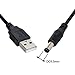 cablecc USB 2.0 Male A Type to 5.5 x 2.5mm DC 5V Power Plug Barrel Connector Charge Cable 80cm