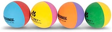 SPORTSPET Mini Bounce 45mm - Premium Rubber Balls for Kittens, Cats and Puppy Dogs 4 pack (Standard) (45mm)