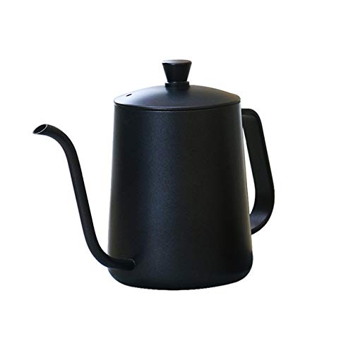 SKREOJF Espesar Negro de Acero Inoxidable Cafetera Goteo Hervidor Barista del oído Que cuelga del Cuello de Cisne Tetera…