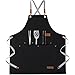 ETLEE Tablier de Cuisine en Toile Avec Poches et Ceinture Réglable, il Peut également être utilisé comme Tablier de Chef ou de Barbecue, Tablier d'Atelier, Tablier Peinture Adulte