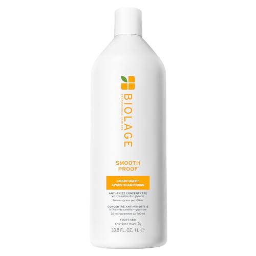 Biolage Smooth Proof Conditioner – Nourishes & Smooths Frizzy Hair, Detangles, Hydrates and Adds Shine, Infused with micro-dosed with Camellia Oil & Glycerin, Vegan & Paraben-Free