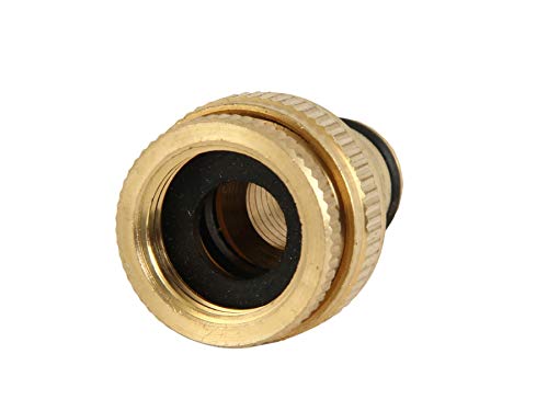 DIVINE TREE Heavy-Duty Brass Dual Universal Tap Connector for 1/2" & 3/4" Threaded Taps | Quick Garden Water Hose Connector | Solid Brass Pipe Adaptor for Garden Hose Pipe Fittings