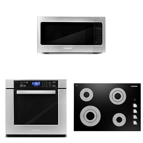 Cosmo 3-Piece 30 Electric Cooktop 24 4 Countertop Microwave 30 Electric Wall Oven