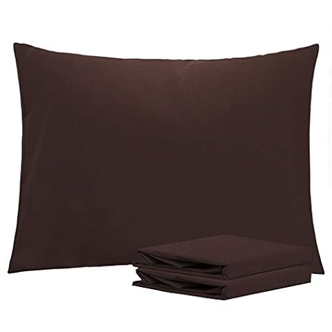 NTBAY Standard Microfiber Pillowcases, 2 Pack, 20 x 26, Dark Brown — $8.99 (40% off)