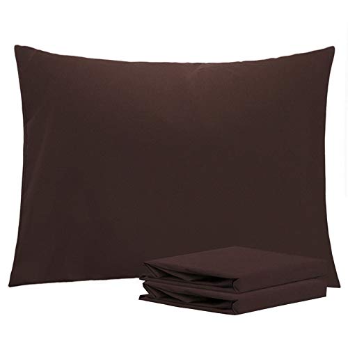 NTBAY NTBAY Standard Microfiber Pillowcases, 2 Pack, 20 x 26, Dark Brown