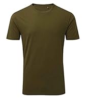 Solid colours are 100% organic cotton Soft-feel finish Twin-needle stitched on hem and cuffs Chain stitch detailing on shoulders and around back of neck Retail fashion fit