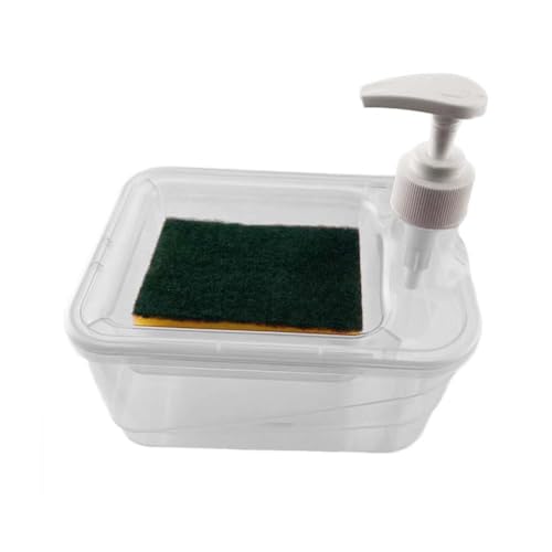 Image of Hand Soap Dispenser 2-in-1 Liquid Soap Dispenser with Dishwashing Brushes Automatic Soap Dispenser and Scrubber Holder for Kitchen Countertop Bathroom