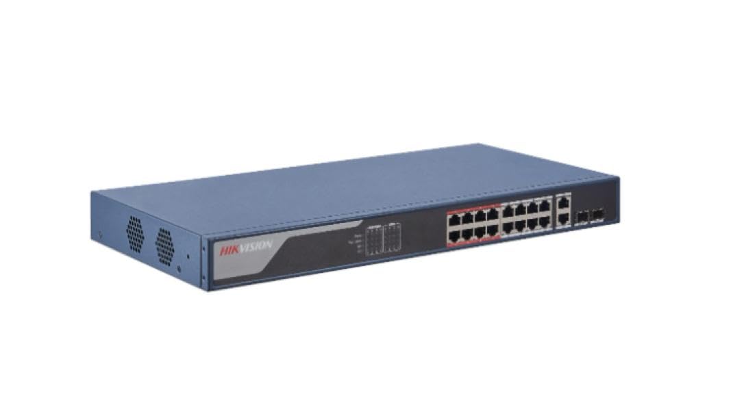 Hikvision 16 Port 100Mbps POE Managed Smart Switch DS-3E1318P-EI - 301802304