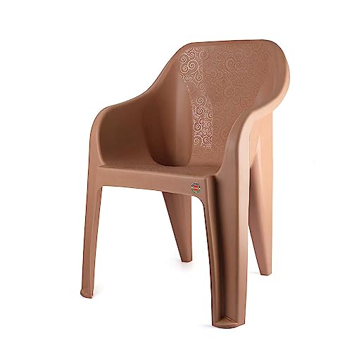 Image of Cello Dynamo Chair - Dark Beige | Strong and Durable | Easy to Clean | Chair for Living Room, Bed Room, Kitchen, Office Room, Outdoor | 3 Years Warranty