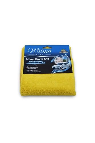 Mikrofiber Havlu 50x70 cm Oto Yıkama, Kurulama ve Cam Temizleme Bezi Sarı
