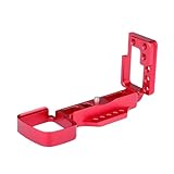 for Sony A6000 Porous Quick Release Plate Hot Shoe L Bracket Hand Grip Excellent(Red no hot Shoe)