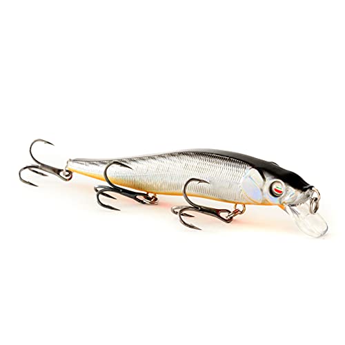 iBobber Snappr Natural Robotic Swimming Fishing Lure Mega 117mm Rechargeable LED Light 4-6Ft Depth Slow Sinking Jerkbait for Bass ReelSonar (Sea Nymph)
