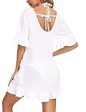 white transparent longshirt Geeignet für viele Gelegenheiten: Damenbikini, Badebekleidung, Badebekleidung, Strandkleidung, Badebekleidung, Einzelbikini-Badeanzug, geteilter Badeanzug, Freizeit usw.