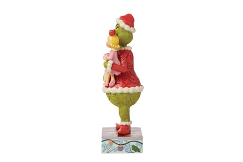 Enesco Dr. Seuss Grinch por Jim Shore Grinch e Cindy Lou, estatueta de placas impertinentes e bonita