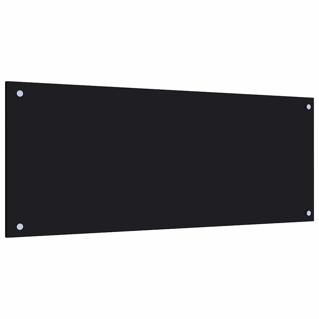 Küchenrückwand Schwarz 100x40 cm Hartglas hitzebeständig kratzfest einfach zu reinigen Schutz vor Fettspritzern für Küche, Kochen, Backen, Servieren und Küchenorganisation