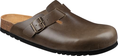 Sandalia de hombre Scholl Olivier en cuero marrón premium