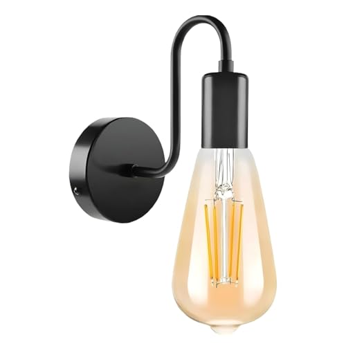 Image of SINOMAN Metal Wall Light For Living Room Modern /Wall Lamps For Bedroom /For Living Room /Wall Lights For Home Decoration /Bedside Wall Lamp (Deny Wall Sconce, With Bulb)