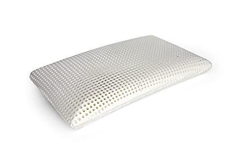 Talamo Italia - Cuscino per Letto, 100% Made in Italy, Guanciale ergonomico a saponetta in Memory Foam Forato, Anallergico e Traspirante, 70x40xh12 cm