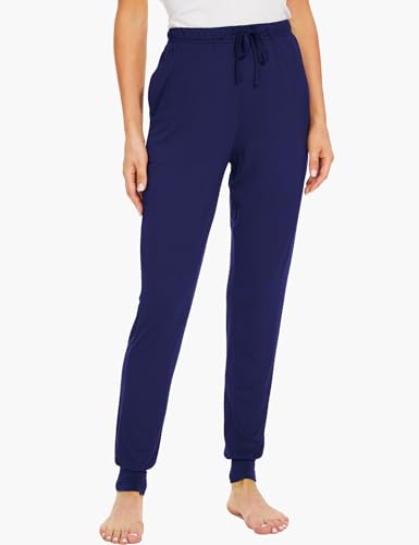 Image of GYS Women's Pajama Pants - Viscose Made from Bamboo, Joggers Pants with Pockets Comfy Lounge Sleep Pants Pj Bottoms