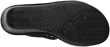 Skechers Cali Women's womens Rumble on - Sassy Dayz Wedge Sandal, Black/Black, 8 US | Image 4