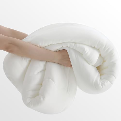 クモリ(Kumori) 薄掛け布団 シングル やさしく眠る 春夏秋用 「雲ふとん」 洗える 帝人中わた使用 抗菌消臭 軽量 薄手 肌掛け 肌触り優しい 通気性 掛布団 かけ布団 オールシーズン寝具 150X210cm ホワイトの商品画像（Amazon）