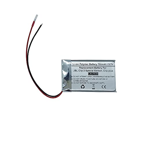 750mAh 3.7V Replacement Battery for JBL Clip 2 Special Edition, Clip Plus, JBL P453048D 01