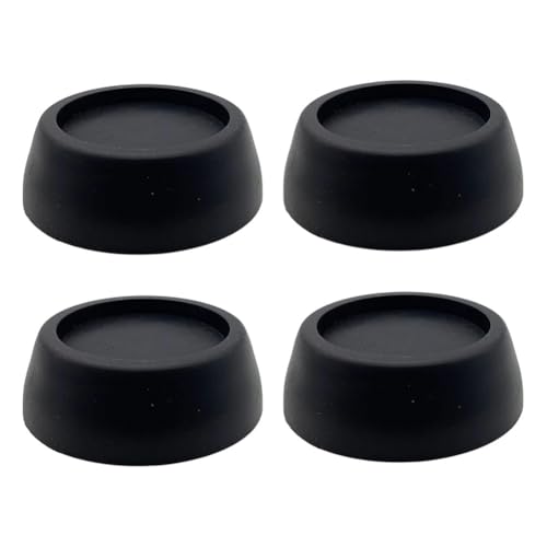 FACAIIO Paquete de 4 almohadillas de goma para muebles y electrodomésticos, absorción de golpes y amortiguación de vibraciones para lavadora, secadora, sofá y patas de mesa, color negro, 10 x 8 x 8 cm
